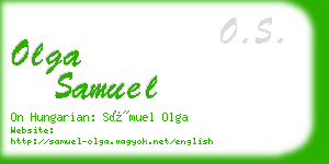 olga samuel business card